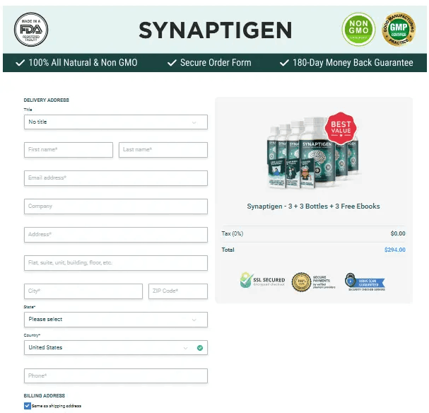 Synaptigen - Secure Checkout